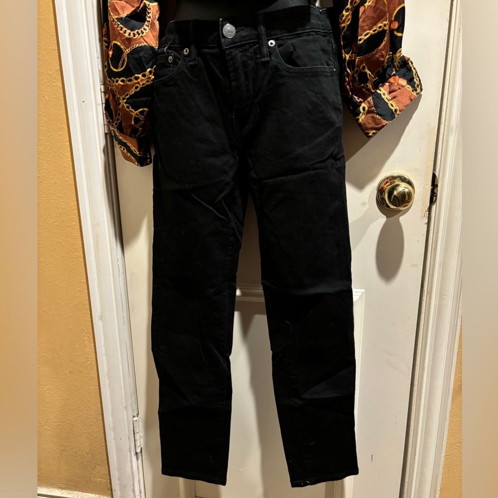 American Eagle  Air-flex+ Skinny Jeans color black size(28X28)
